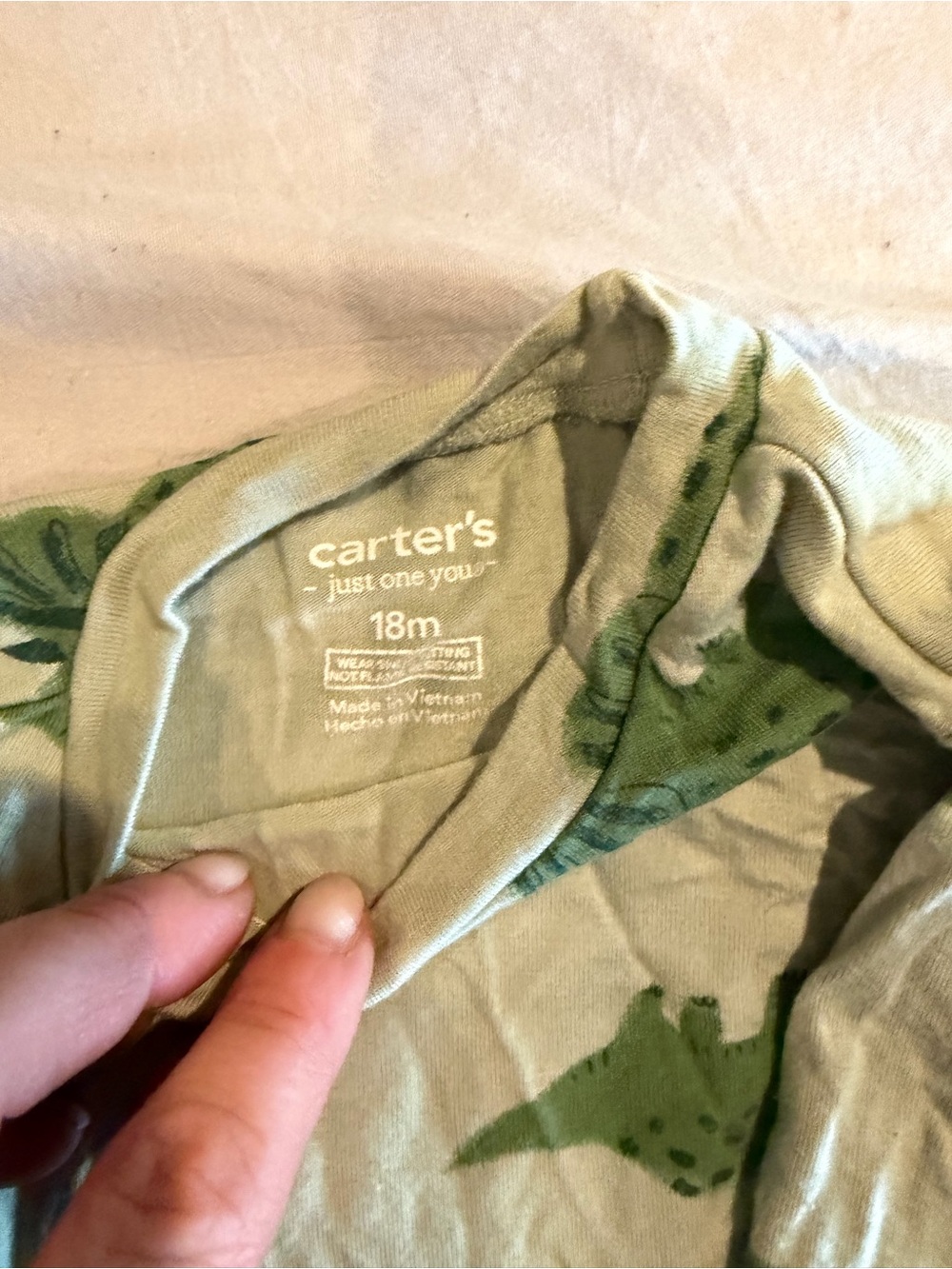 Carter's Light Green Dinosaur Pajama Set - Picture 2 of 2